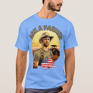 Frag eines Bauer-Dorfleben Amerikanische Farm-Amer T-Shirt