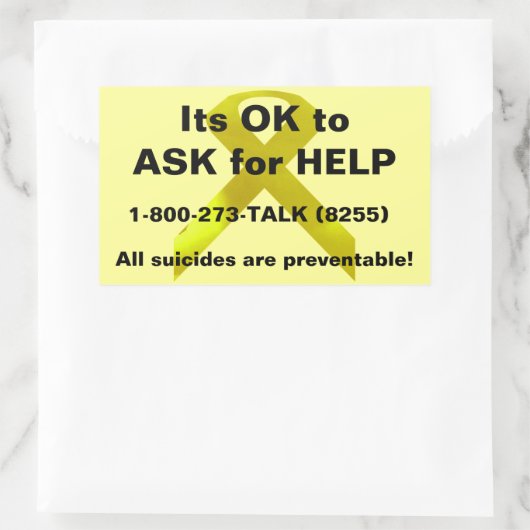 Frag für Hilfeaufkleber Rechteckiger Aufkleber (Tasche)