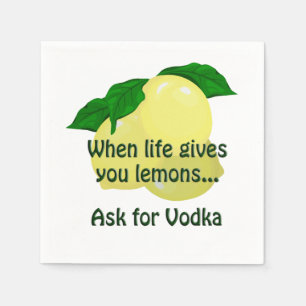 Frag für Vodka Napkin Serviette