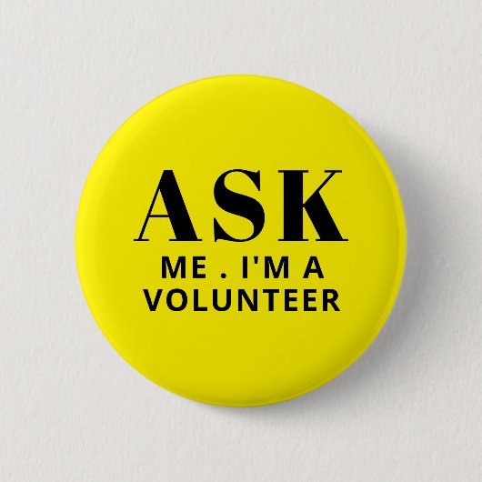 Frag-Gelben-Freiwilligenknopf Button (Vorderseite)