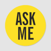 Frag| Gelbes Abzeichen Namensschild (Vorderseite)