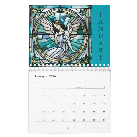 Frag, glaube, erhält Engel 2026 Kalender (Jan 2026)