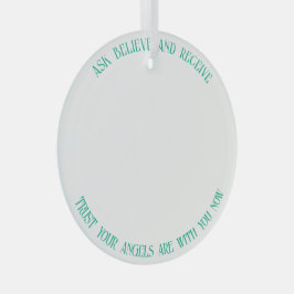 Frag, glaube, erhalte | Rainbow Angel Stains Ornament Aus Glas