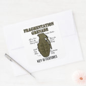 Frag-Grenade-ID-Features Quadratischer Aufkleber (Umschlag)