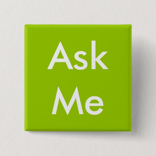 Frag Me Button für Business, School, Freiwillige (Vorderseite)