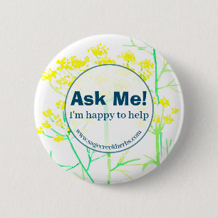 Frag Me Herb Business Employee Yellow Fennel Button