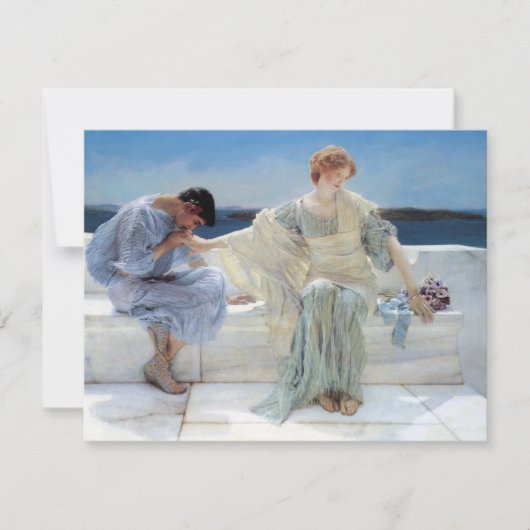Frag Me No more von Alma Tadema Wedding RSVP Karte (Vorderseite)