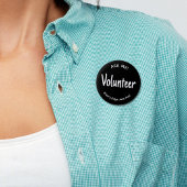 Frag Me Volunteer Abzeichen Button