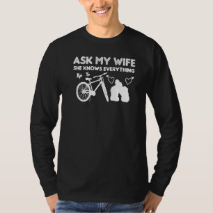 Frag meiner Ehefrau sie weiß alles lustige Ehemann T-Shirt