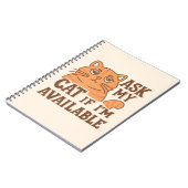 Frag meiner Katze, wenn sie verfügbar ist Notizblock (Linke Seite)