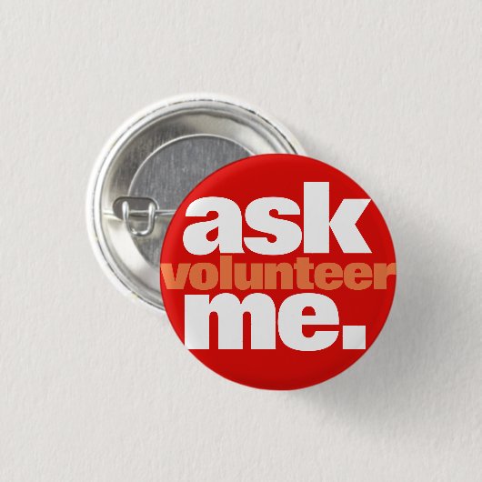 Frag mich/Freiwillige Button (Vorne & Hinten)