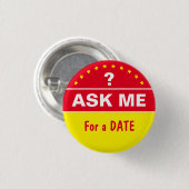 Frag mich für ein DATUM - personalisierter Text Button (Vorne & Hinten)