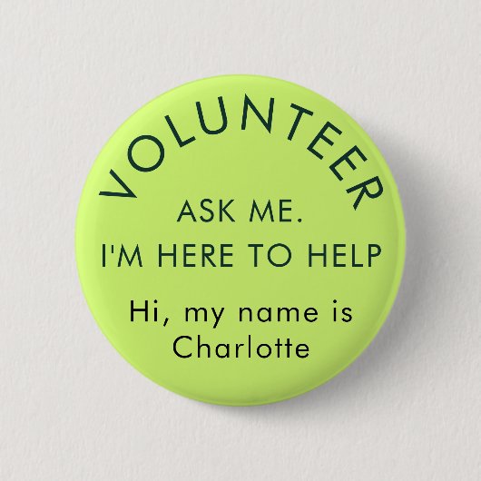 Frag mich Moderner Freiwilliger Benutzerdefinierte Button (Vorderseite)