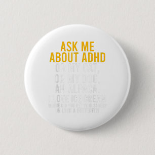 Frag mich nach ADHS Autismus Bewusstsein für psych Button