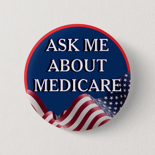 Frag mich nach Medicare Button (Vorderseite)