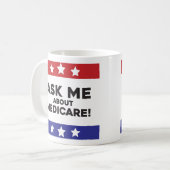 Frag mich nach Medicare-Mug Kaffeetasse (Vorderseite Links)