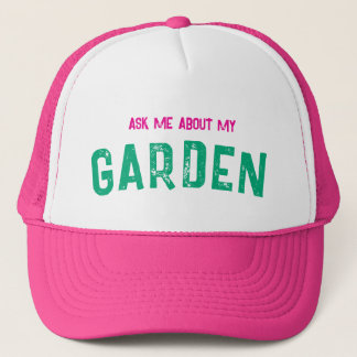Frag mich nach meinem GARTEN Pinker Hut Truckerkappe