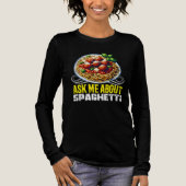 frag mich nach Spaghetti-Design Tri-Blend Shirt (Vorderseite)