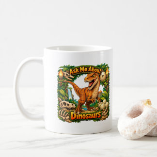 Frag mich über Dinosaurier | Heiße Schokolade | Kaffeetasse