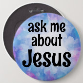frag mich über Jesus Button (Vorne & Hinten)