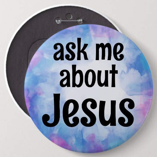 frag mich über Jesus Button (Vorne & Hinten)
