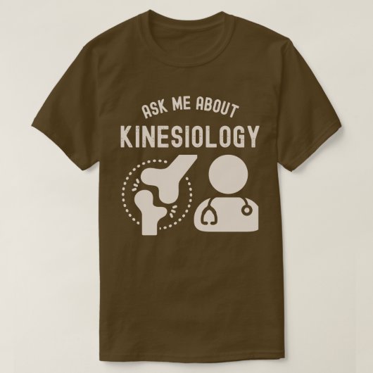 Frag mich über Kinesiologie, Kinesiologin T-Shirt (Design vorne)
