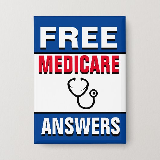 Frag mich über Medicare Button (Vorderseite)