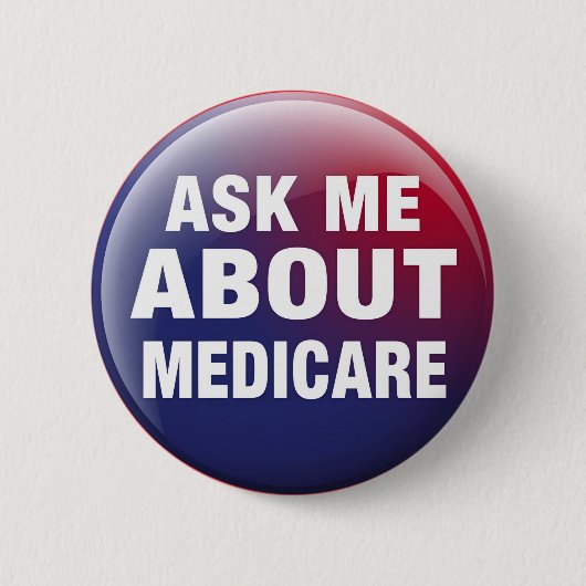 Frag mich über Medicare Button (Vorderseite)