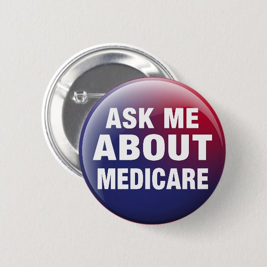 Frag mich über Medicare Button (Vorne & Hinten)