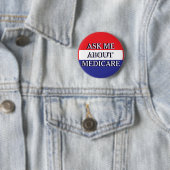 Frag mich über Medicare Rot Weiß Blau Button (Beispiel)