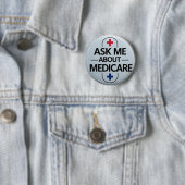 Frag mich über Medicare Rot Weiß Blau Button (Beispiel)