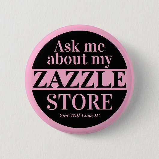 Frag mich über meinen Zazzle-Shop Button (Vorderseite)