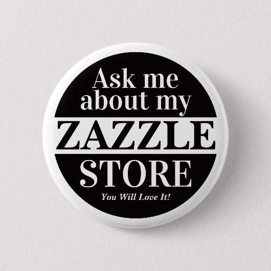 Frag mich über meinen Zazzle-Shop Button (Vorderseite)