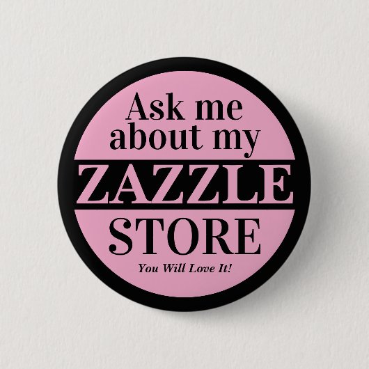 Frag mich über meinen Zazzle-Shop Button (Vorderseite)