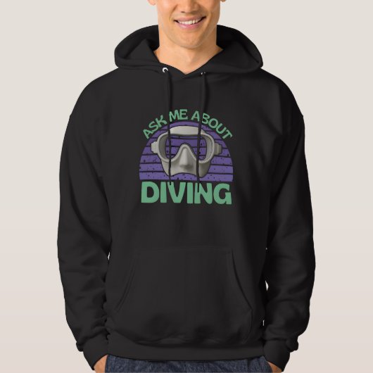 frag mich über Tauchen Hoodie (Vorderseite)