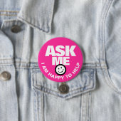 Frag mir, dass ich gerne heiß rosa helfe button (Beispiel)