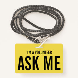 Frag mir Gelb, ich bin Freiwilliger Ausweis