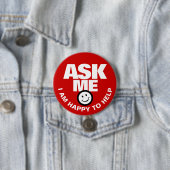 Frag mir Ich helfe gerne Button (Beispiel)