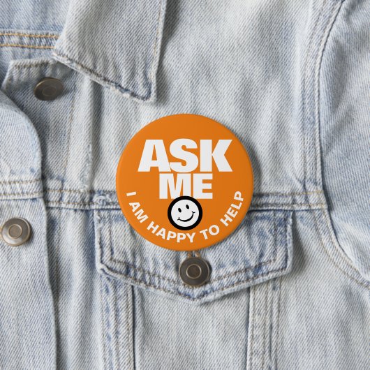 Frag mir, ich helfe gerne orange button (Beispiel)