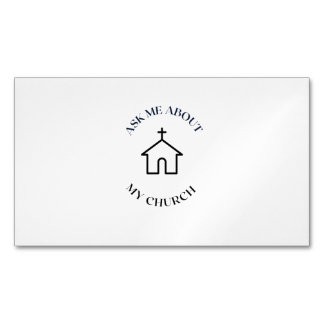 frag mir meine Kirche Magnetische Visitenkarte