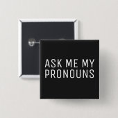 Frag mir meine Pronomen Button (Vorne & Hinten)