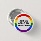 Frag mir meine über Pronouns Button (Vorne & Hinten)