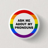 Frag mir meine über Pronouns Button (Vorderseite)