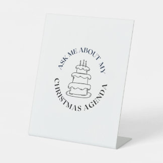 frag mir meine Weihnachtsagenda Sockelschild
