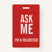 Frag mir Red White, ich bin Freiwilliger Ausweis (Rückseite)