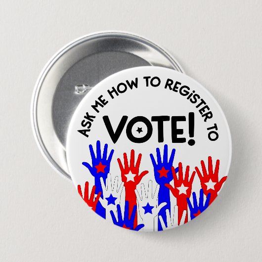 Frag mir Registrieren, um rot zu wählen Button (Vorne & Hinten)