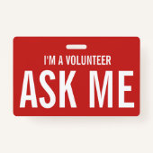 Frag mir Rot, ich bin Freiwilliger Ausweis (Vorderseite)