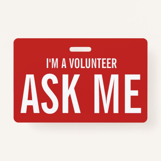 Frag mir Rot, ich bin Freiwilliger Ausweis (Vorderseite)