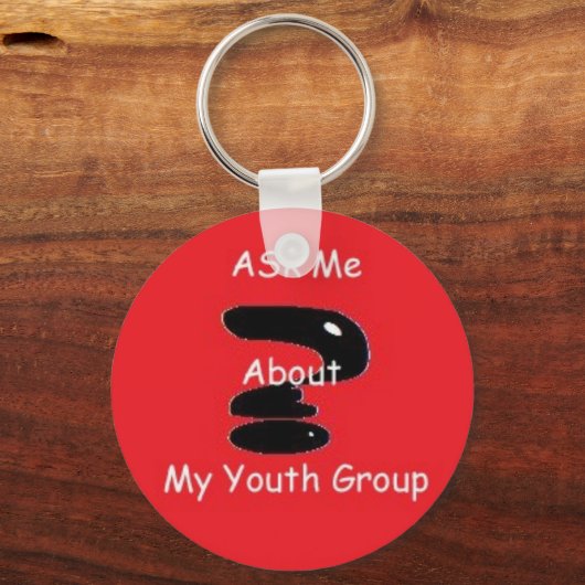 Frag mir Schlüsselanhänger (Vorderseite)