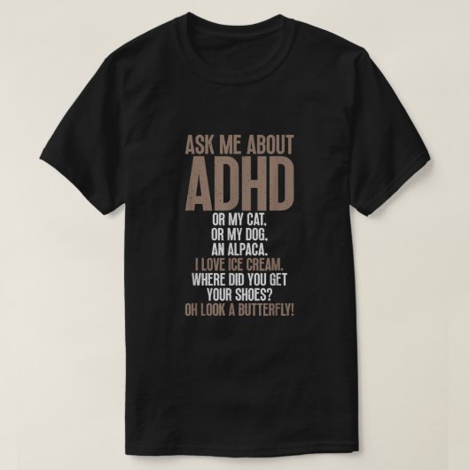 Frag mir über ADHD Funny Autism Awareness für Ment T-Shirt (Design vorne)
